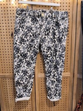Michael Kors IZZY Cropped Skinny Floral Jeans 16